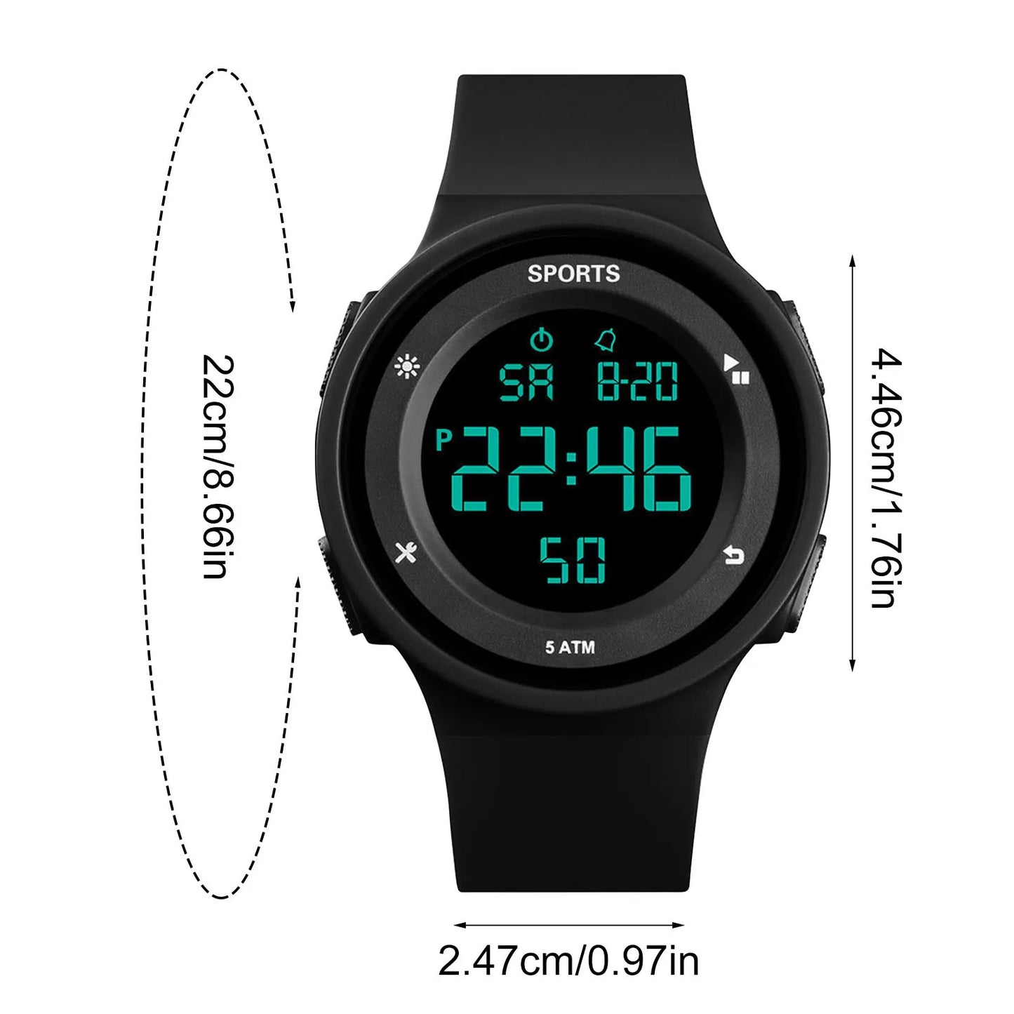 Men's LED Digital Sport Watch – Stylish & Durable