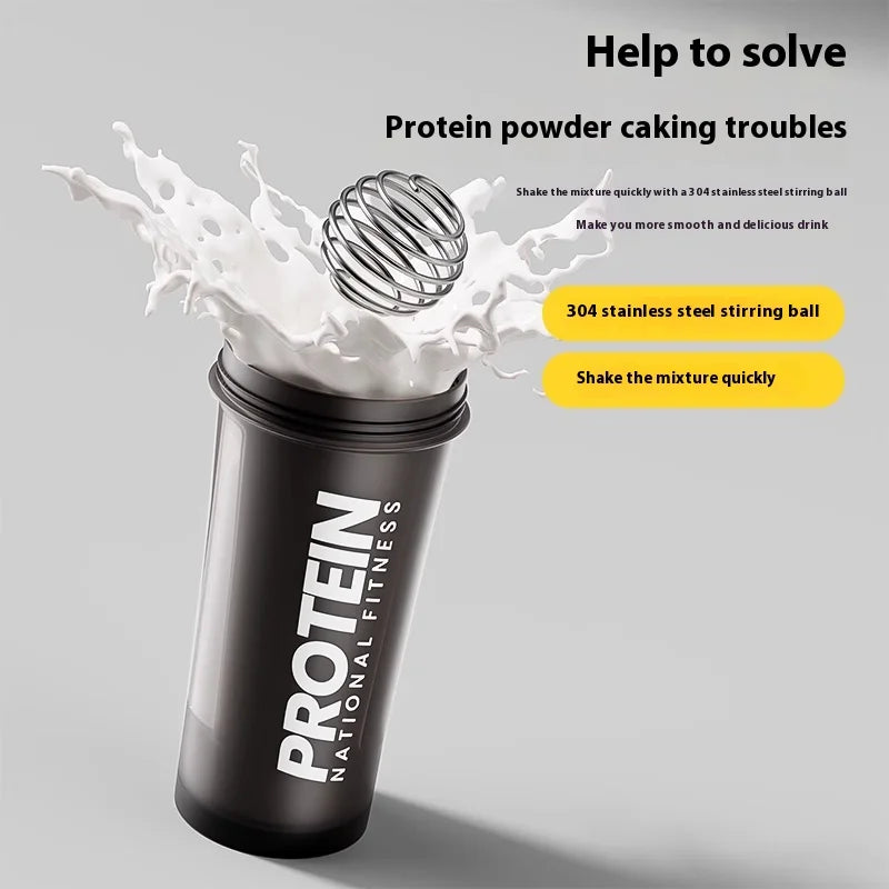 Premium Protein Shaker Bottle – Leakproof Sports Water Bottle with Mixing Ball for Gym, Fitness & Smoothies