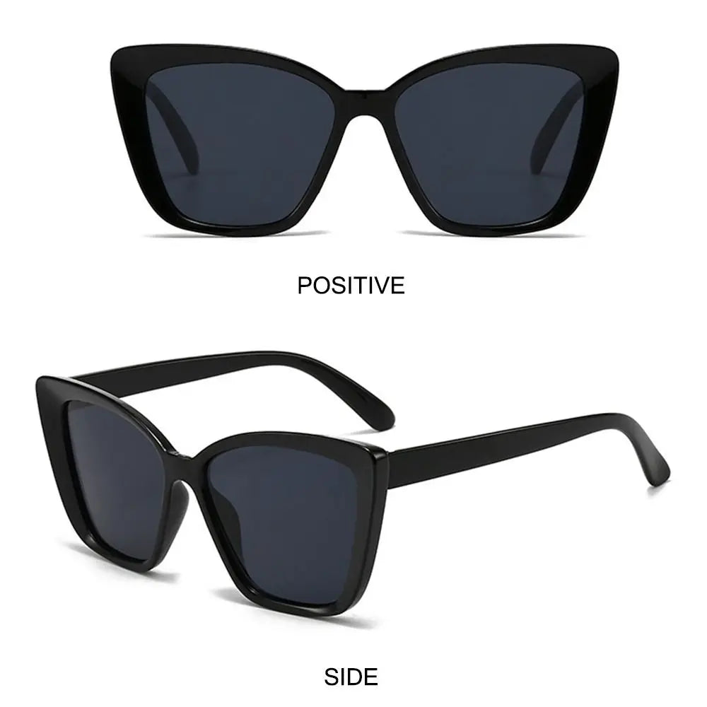 Leopard Square Frame Sunglasses for Women – UV400 Cat Eye Style