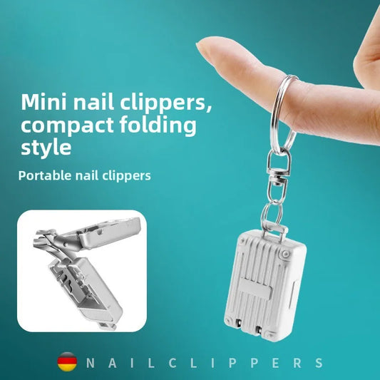 Foldable Nail Clipper Keychain – Stainless Steel Rotary Nail Cutter