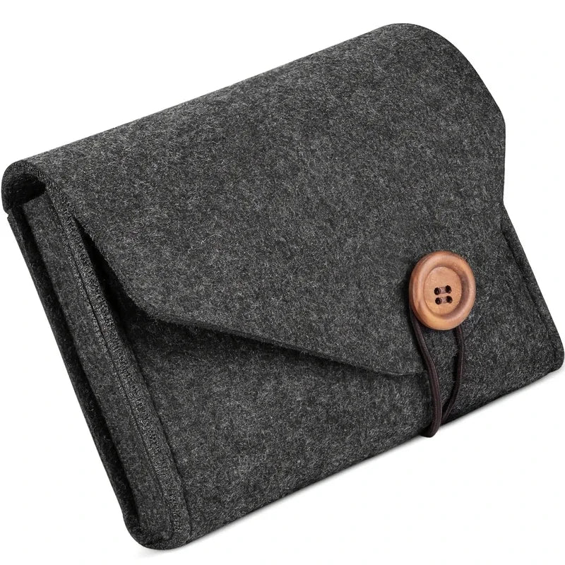 Travel Electronics Organizer – Felt Storage Case for Cables & Adapters