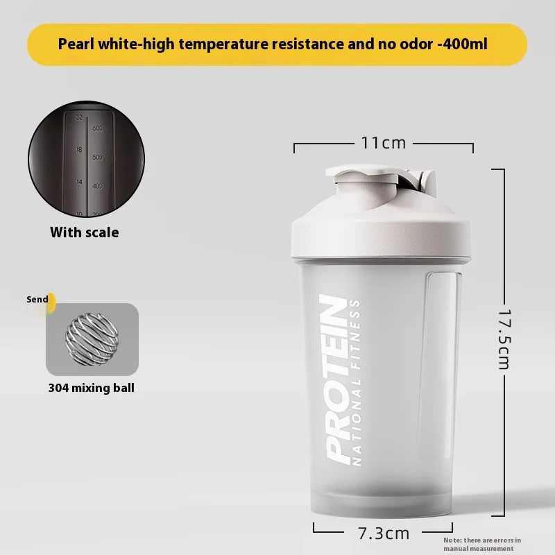 Premium Protein Shaker Bottle – Leakproof Sports Water Bottle with Mixing Ball for Gym, Fitness & Smoothies