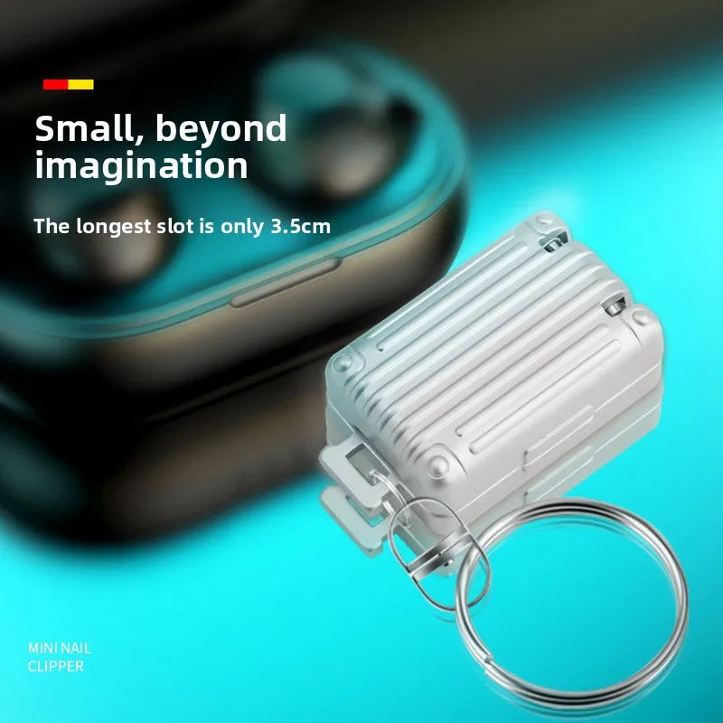 Foldable Nail Clipper Keychain – Stainless Steel Rotary Nail Cutter