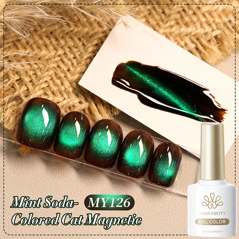 BORN PRETTY Sunset Gaze Cat Magnetic Eye Gel Polish 10ml Crystal Varnish Soak Off UV LED Nail Art Salon Hybrid DIY Manicure