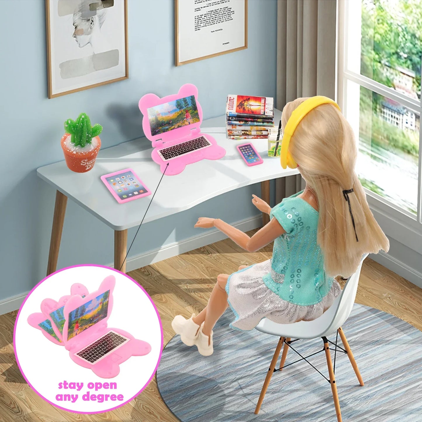 Kawaii Miniature Dollhouse Accessories – Cute Mini Food & Study Tools