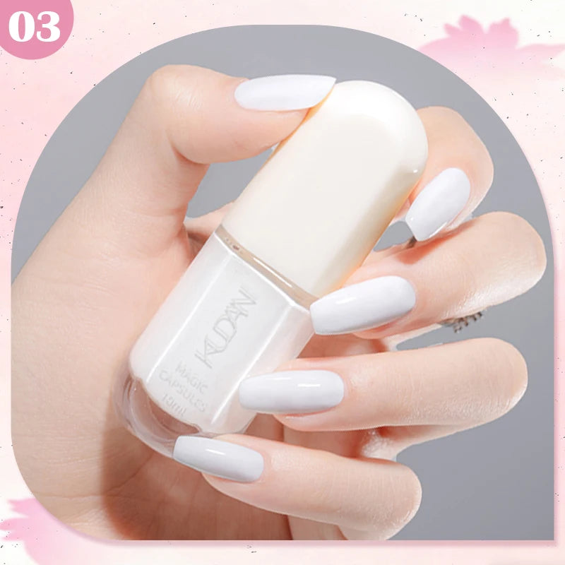 Water-Based Peel Off Nail Polish – 40 Colors, Quick Dry, No Lamp Needed