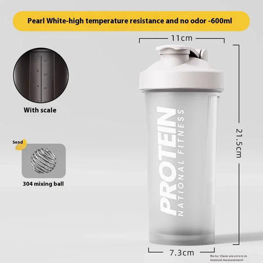 Premium Protein Shaker Bottle – Leakproof Sports Water Bottle with Mixing Ball for Gym, Fitness & Smoothies