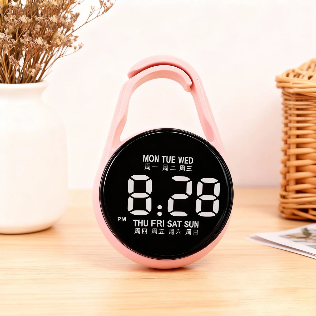 Kids Round Dial LED Watch – Simple Plastic Digital Wristwatch