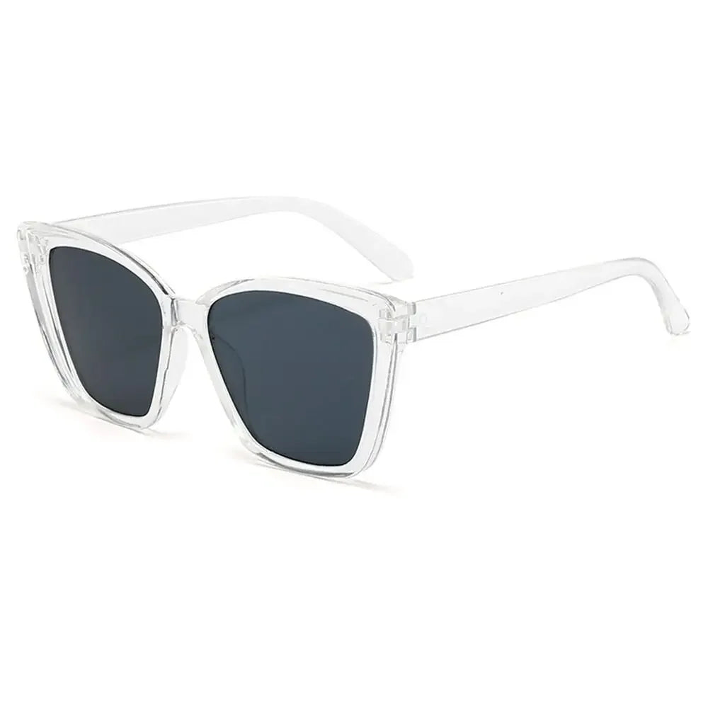 Leopard Square Frame Sunglasses for Women – UV400 Cat Eye Style