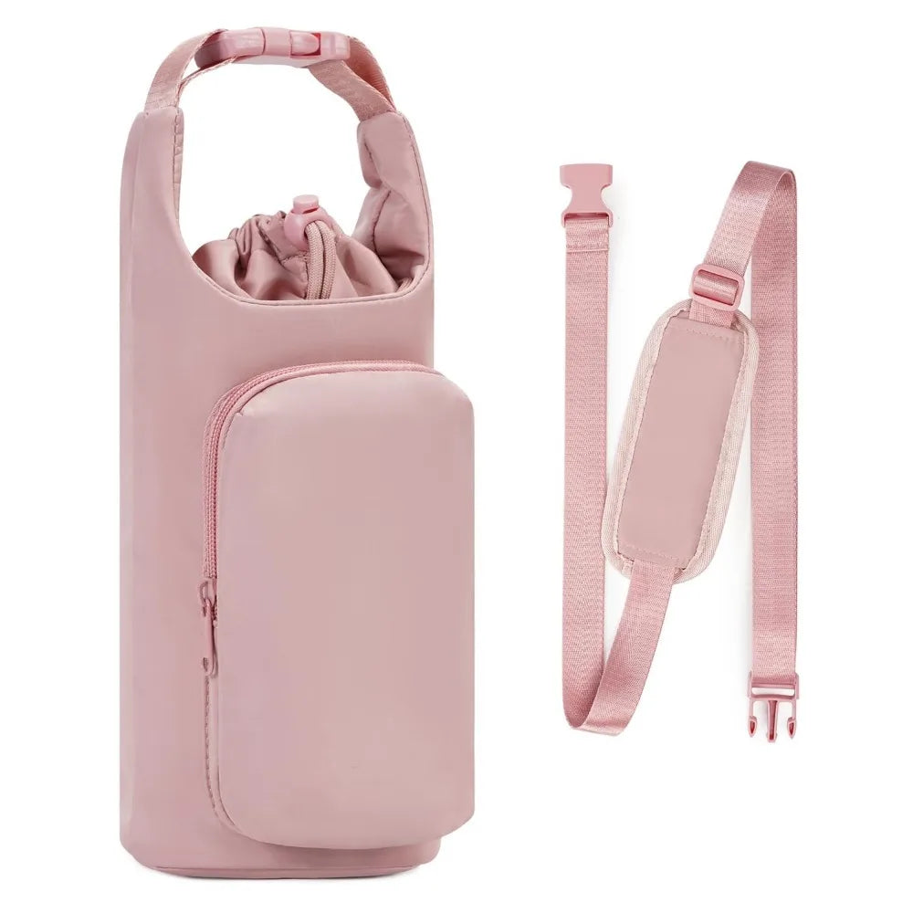 Water Bottle Carrier Bag – Adjustable Shoulder Strap for Outdoor & Picnic