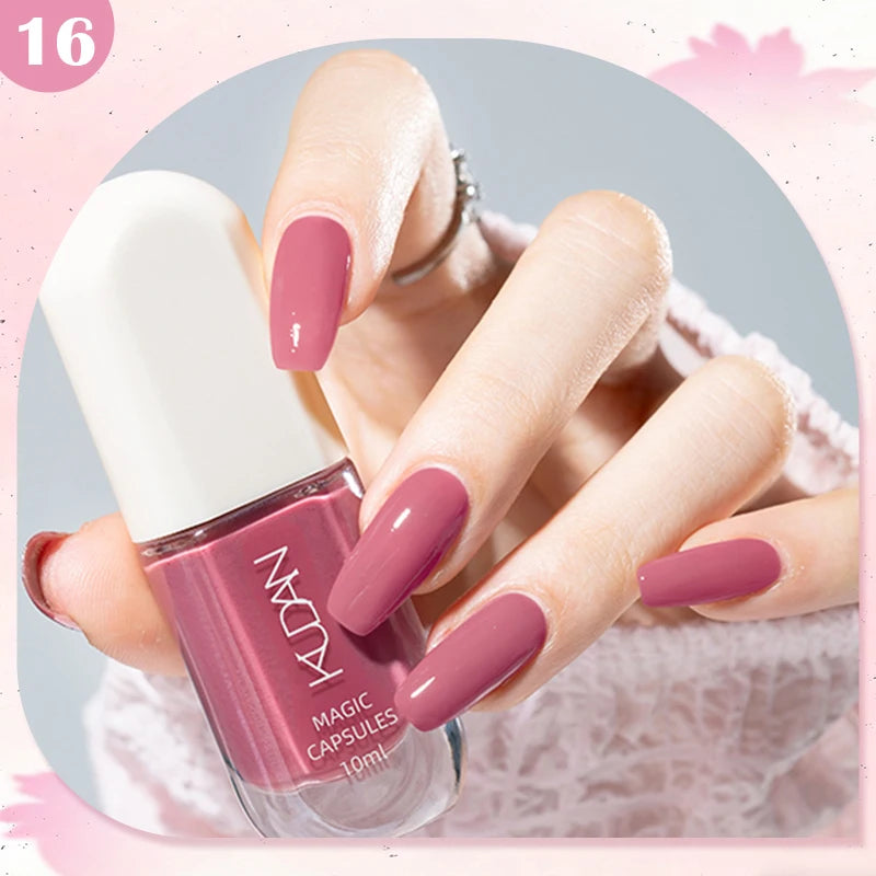 Water-Based Peel Off Nail Polish – 40 Colors, Quick Dry, No Lamp Needed