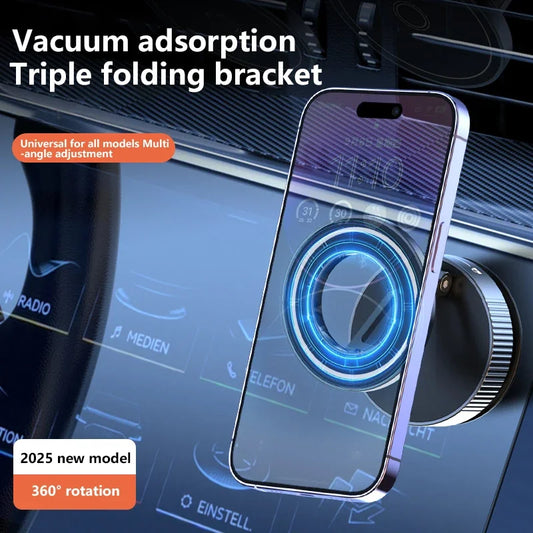 360° Magnetic Car Phone Holder – Strong Suction, Foldable & Universal Fit