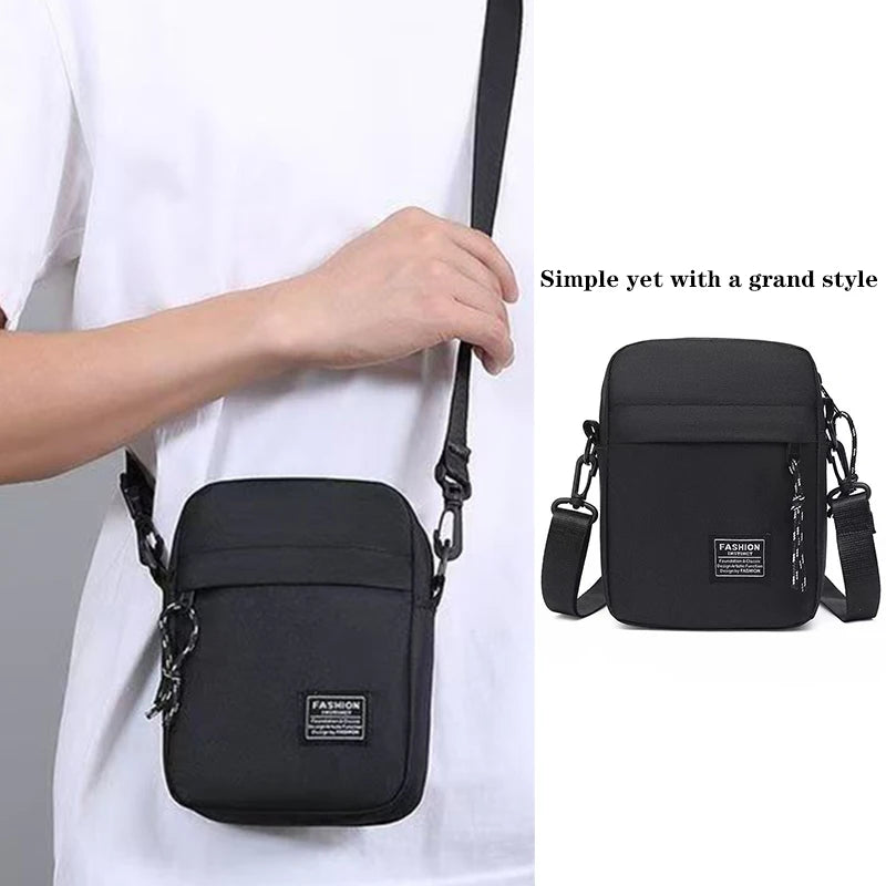 Men's Nylon Shoulder & Crossbody Bag – Lightweight Daily School Bag