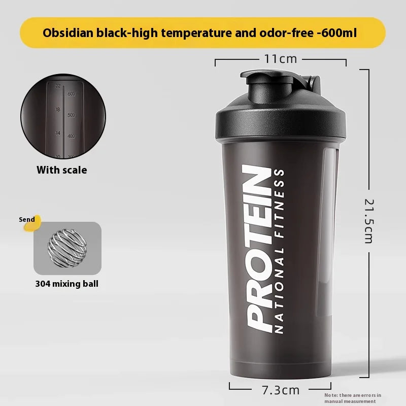 Premium Protein Shaker Bottle – Leakproof Sports Water Bottle with Mixing Ball for Gym, Fitness & Smoothies