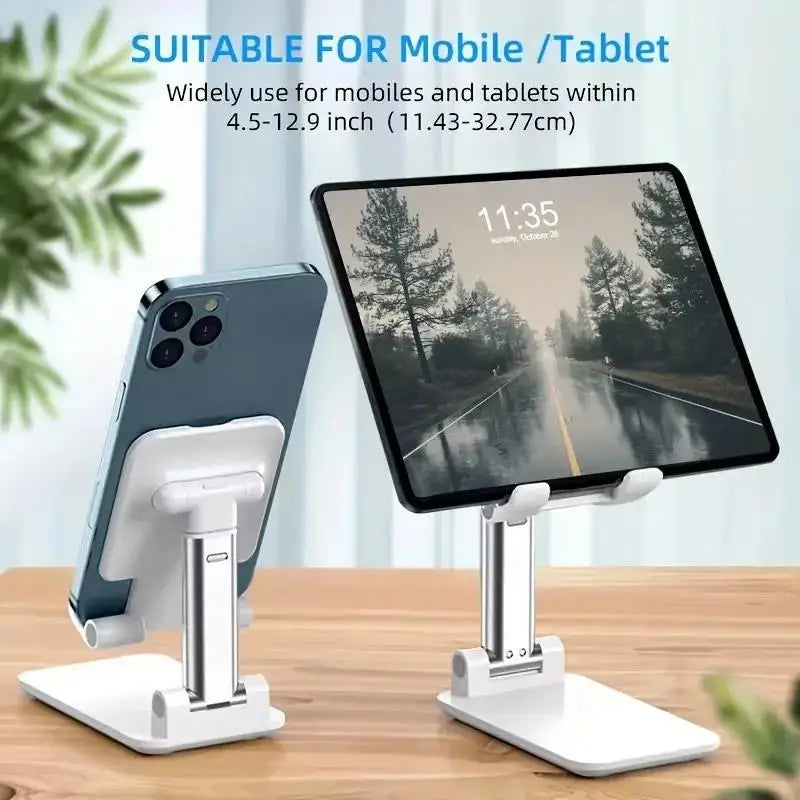 Foldable Adjustable Phone & Tablet Stand – Universal Desk Holder for iPhone, iPad & More