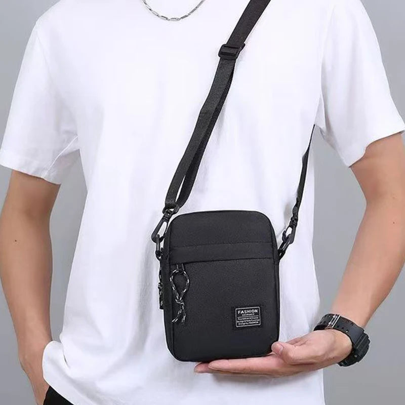 Men's Nylon Shoulder & Crossbody Bag – Lightweight Daily School Bag