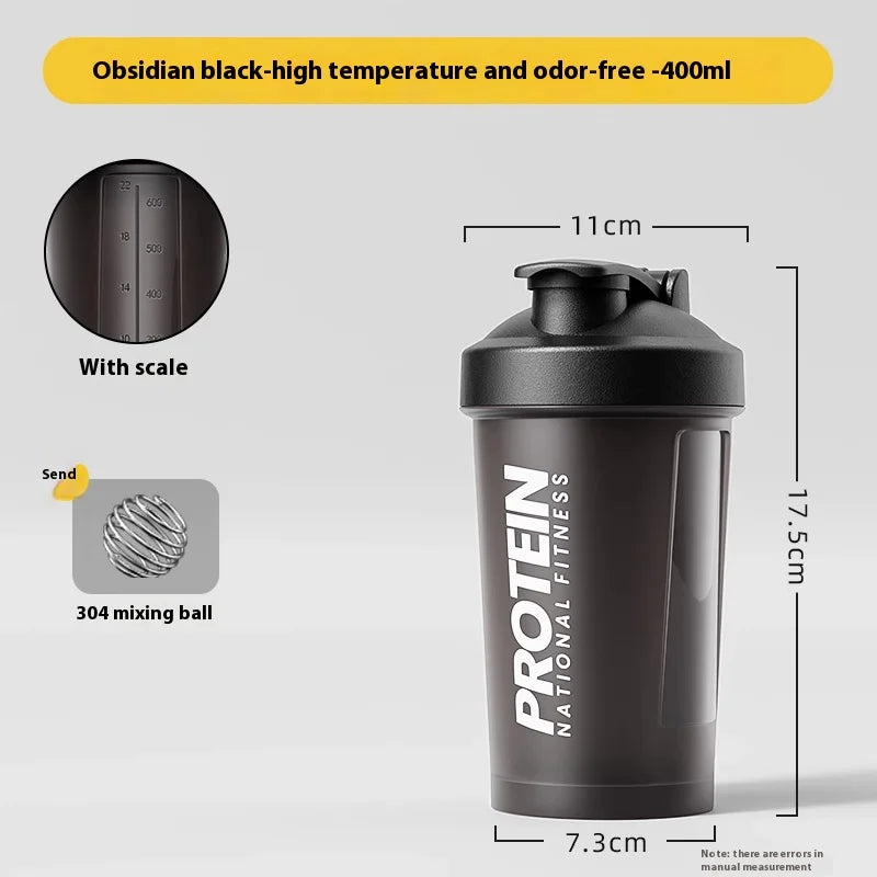 Premium Protein Shaker Bottle – Leakproof Sports Water Bottle with Mixing Ball for Gym, Fitness & Smoothies