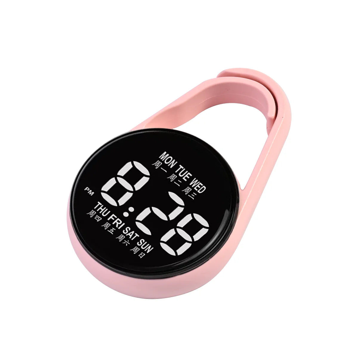 Kids Round Dial LED Watch – Simple Plastic Digital Wristwatch