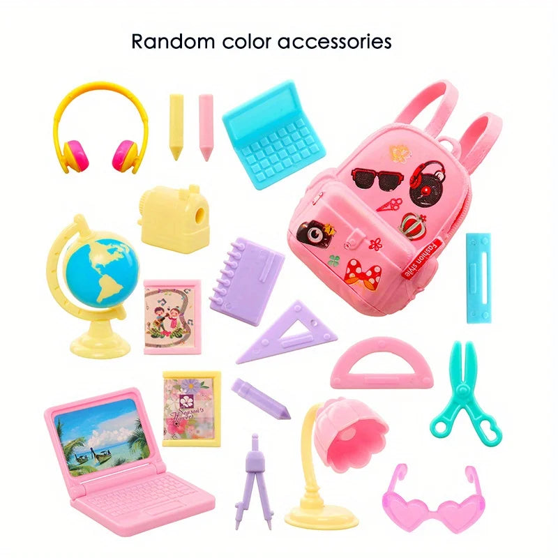 Kawaii Miniature Dollhouse Accessories – Cute Mini Food & Study Tools