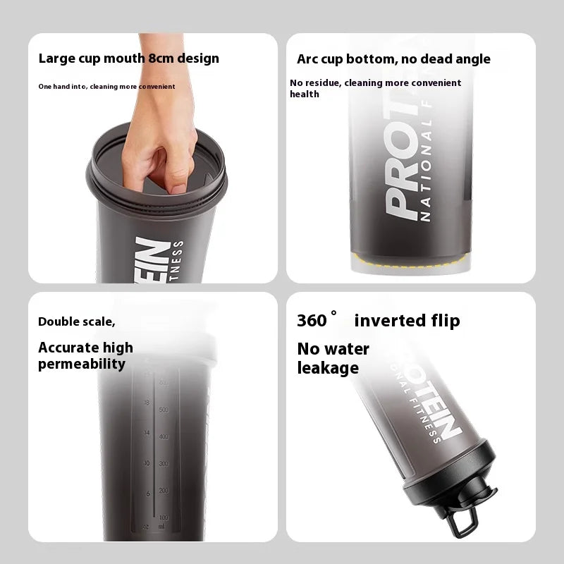 Premium Protein Shaker Bottle – Leakproof Sports Water Bottle with Mixing Ball for Gym, Fitness & Smoothies