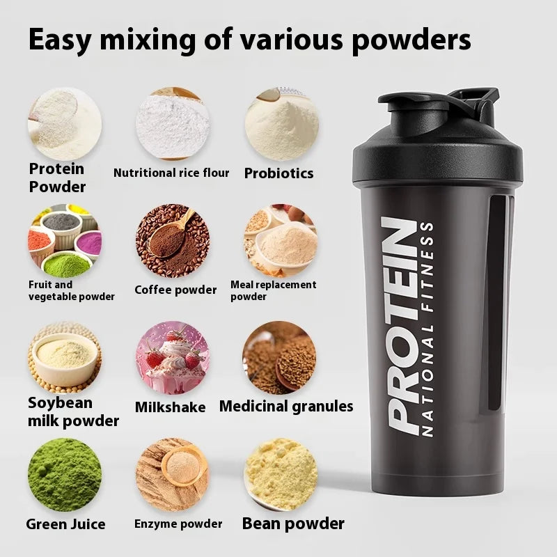 Premium Protein Shaker Bottle – Leakproof Sports Water Bottle with Mixing Ball for Gym, Fitness & Smoothies