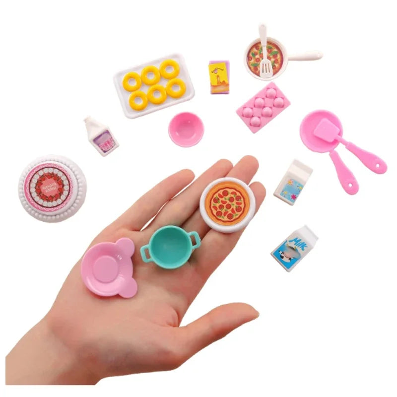 Kawaii Miniature Dollhouse Accessories – Cute Mini Food & Study Tools
