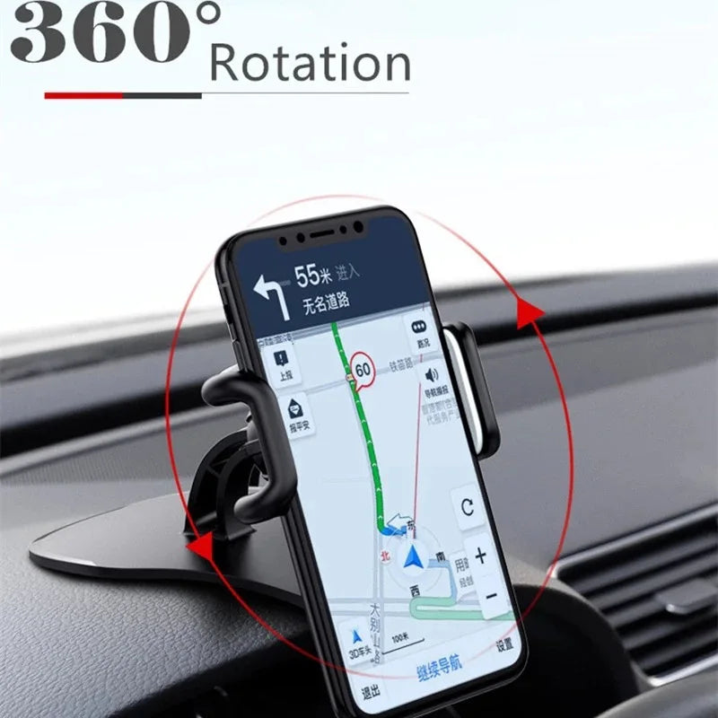360° Rotatable Car Dashboard Phone Holder – Universal Auto Grip Mount for All Smartphones