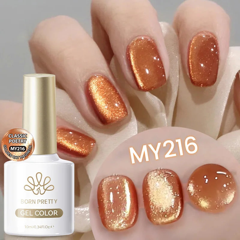 BORN PRETTY Sunset Gaze Cat Magnetic Eye Gel Polish 10ml Crystal Varnish Soak Off UV LED Nail Art Salon Hybrid DIY Manicure