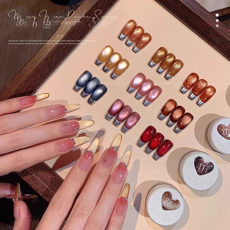 Cat Eye Magnetic Nail Gel Polish — Glass Bead Effect UV/LED 2025