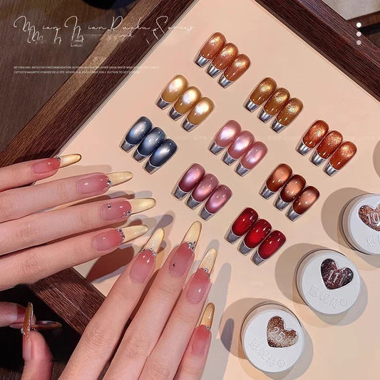 Cat Eye Magnetic Nail Gel Polish — Glass Bead Effect UV/LED 2025