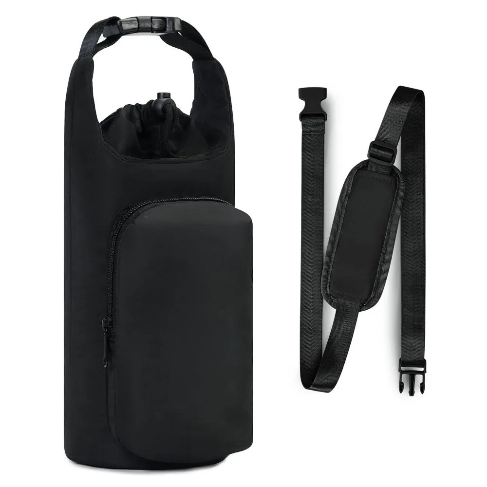 Water Bottle Carrier Bag – Adjustable Shoulder Strap for Outdoor & Picnic