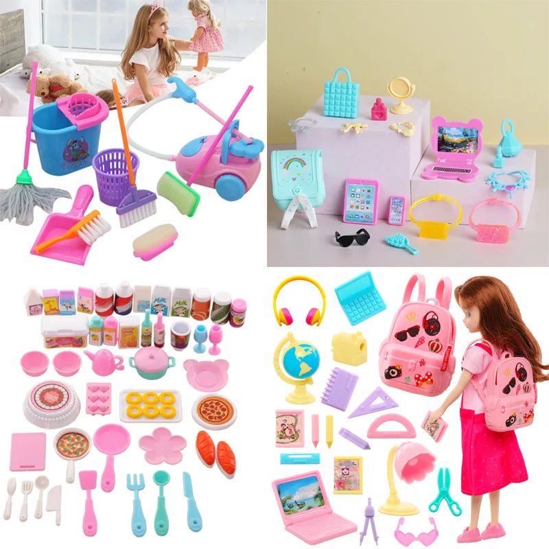 Kawaii Miniature Dollhouse Accessories – Cute Mini Food & Study Tools