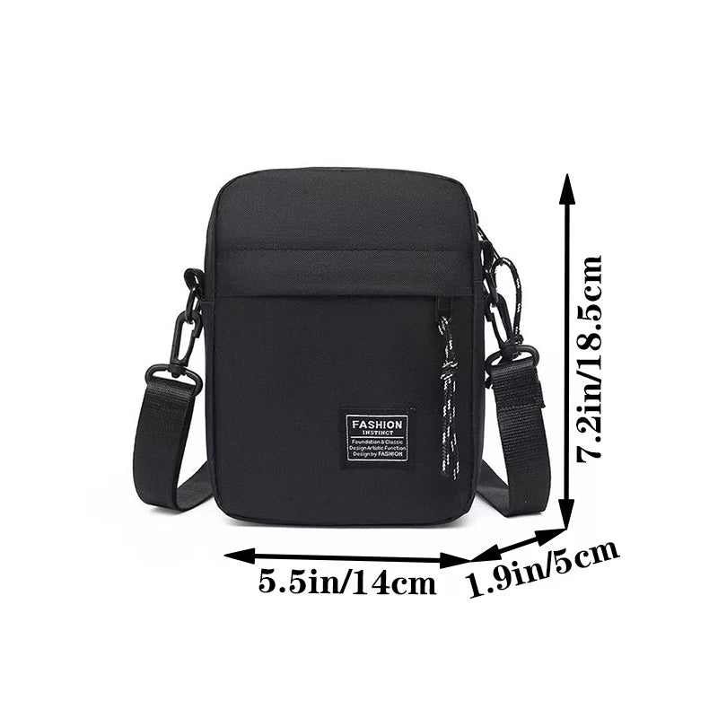 Men's Nylon Shoulder & Crossbody Bag – Lightweight Daily School Bag