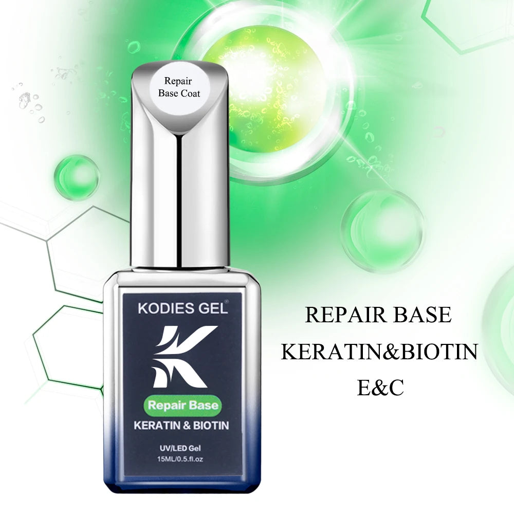 KODIES GEL Repair Base Coat — Keratin & Biotin Nail Strengthener 15ML