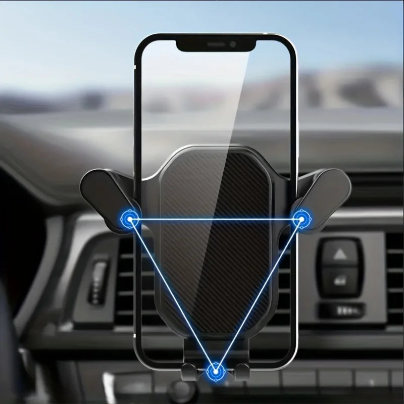 Car Air Vent Phone Holder – Universal Clip Mount for 4.7–6.7 Inch Smartphones & GPS