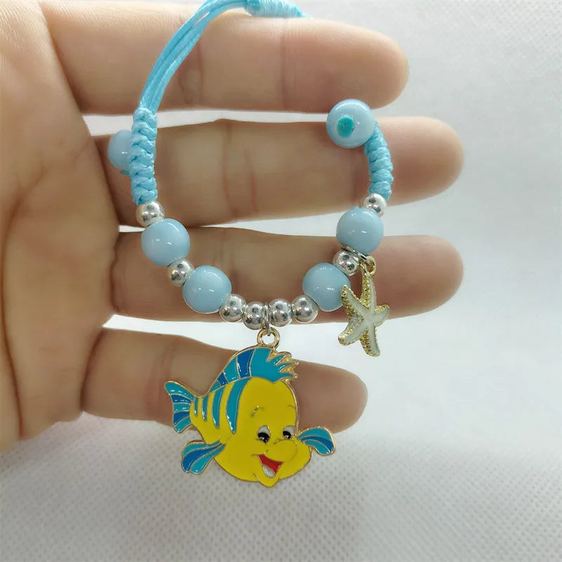 Cartoon Animal Charm Bracelet – Cat & Flower Friendship Jewelry for Girls