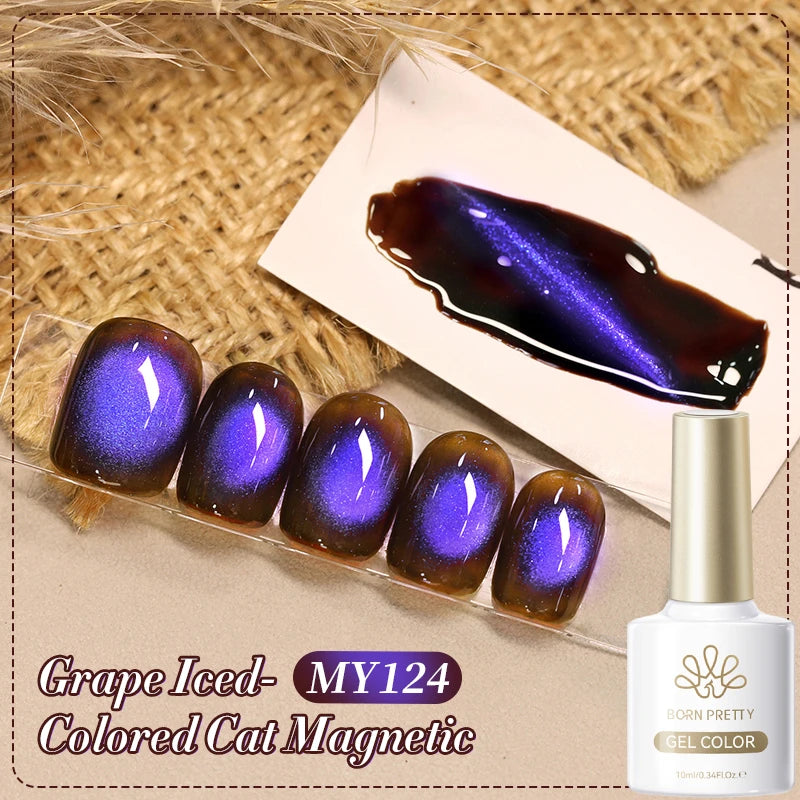 BORN PRETTY Sunset Gaze Cat Magnetic Eye Gel Polish 10ml Crystal Varnish Soak Off UV LED Nail Art Salon Hybrid DIY Manicure