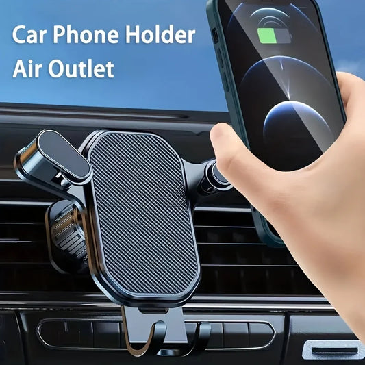 Car Air Vent Phone Holder – Universal Clip Mount for 4.7–6.7 Inch Smartphones & GPS